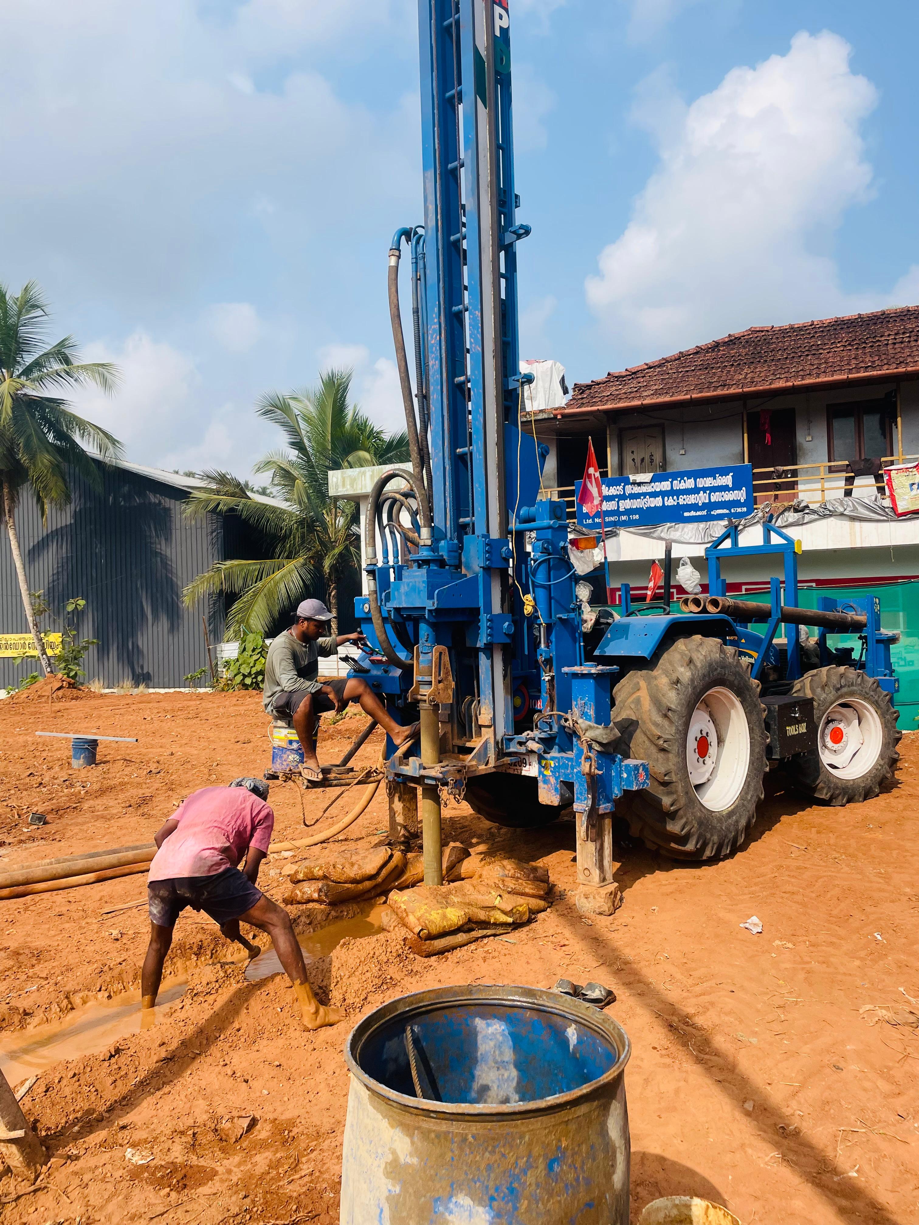 Piling rig working on site